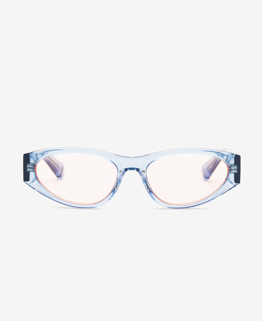 BLADE REVEAL - Transparent Blue / Transparent Peach-red tint