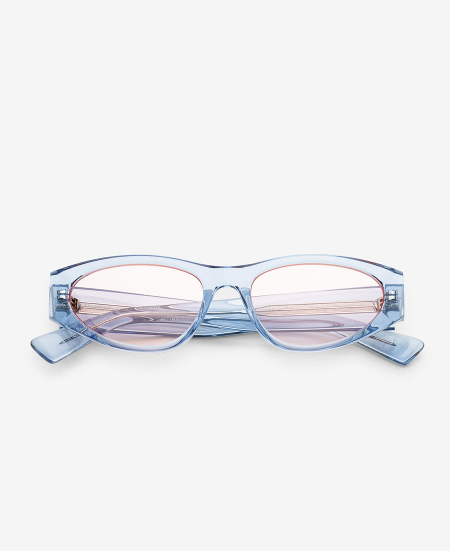 BLADE REVEAL - Transparent Blue / Transparent Peach-red tint