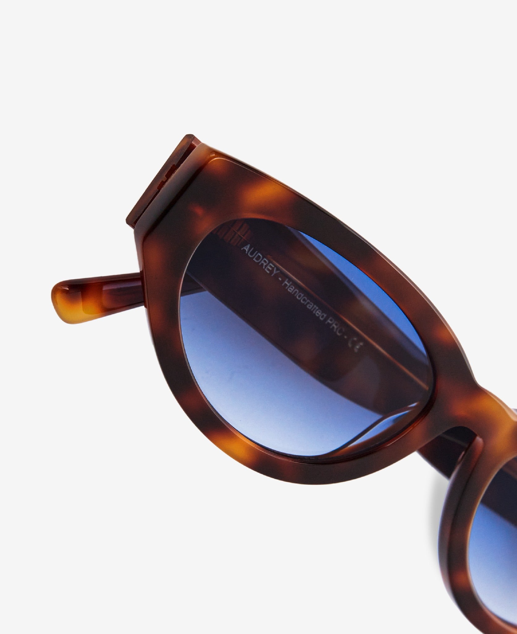 AUDREY Tortoise Blue Cateye Sunglasses|MESSYWEEKEND