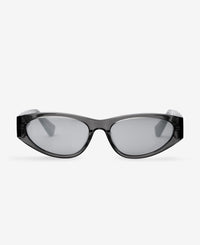 Transparent Grey Silver Mirrored