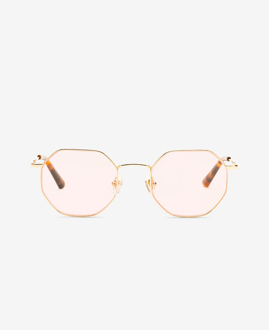 LIAM OPTICS - Gold Peach-red tint