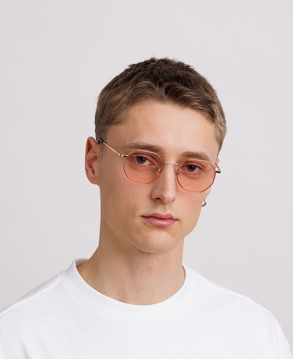LIAM OPTICS - Gold Peach-red tint